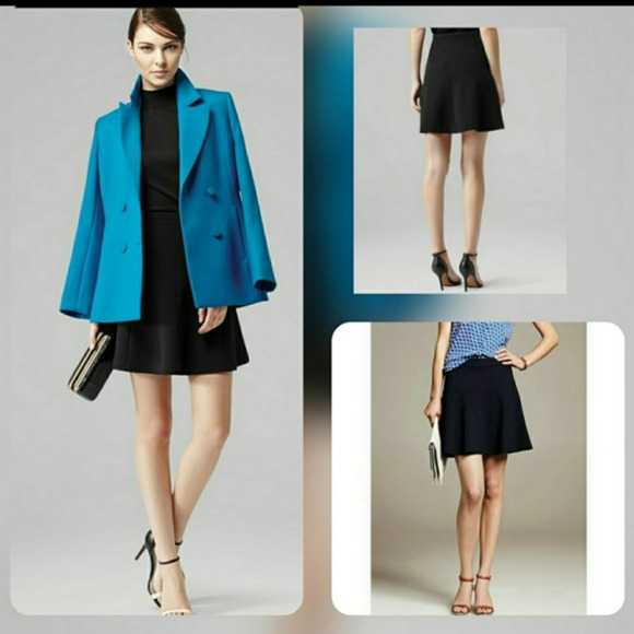 Reiss Black Fit and‎ Flare Skirt